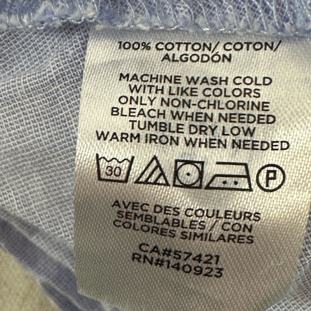 Light Blue Patterned Top - Picture 4 of 11